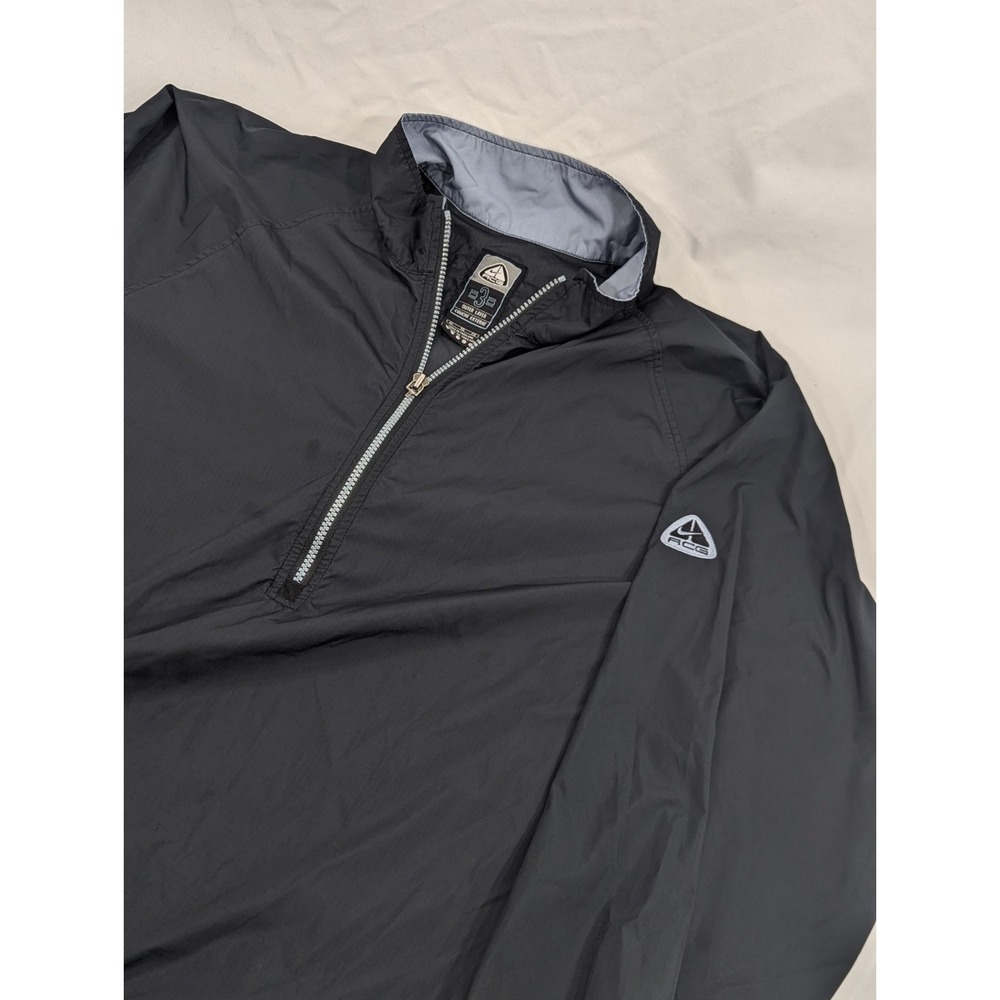 Vintage Nike ACG Mens XL Layer 3‎ Rear Pocket 1/4 Zip Windbreaker Jacket Black